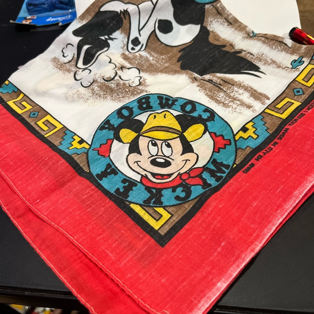 Disney Cowboy Mickey Mouse Red and Brown Hat